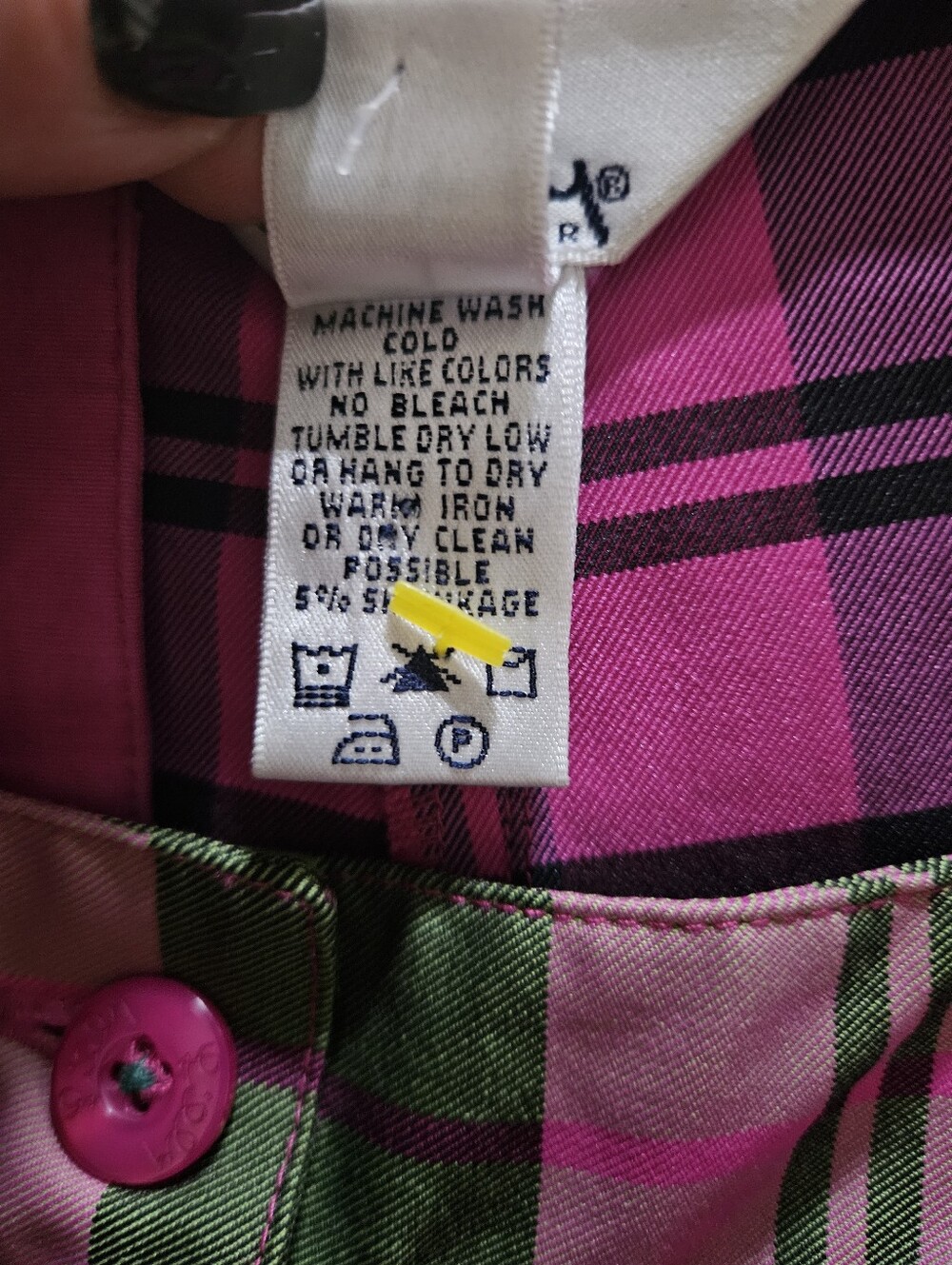 ​NWOT Lilly Pulitzer Plaid Crop Cargo Pants Pink Green Size 2 - Picture 7 of 7